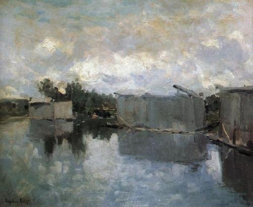 impressionism-art-blog:Bath Houses, 1910, Konstantin...