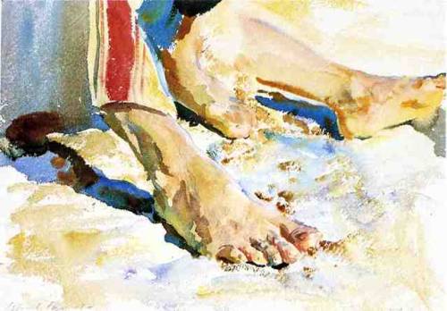 artist-sargent - Feet of an Arab, Tiberias, John Singer...