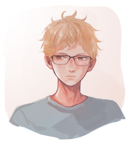 yankasmiles - what if tsukki gets freckles in the summer