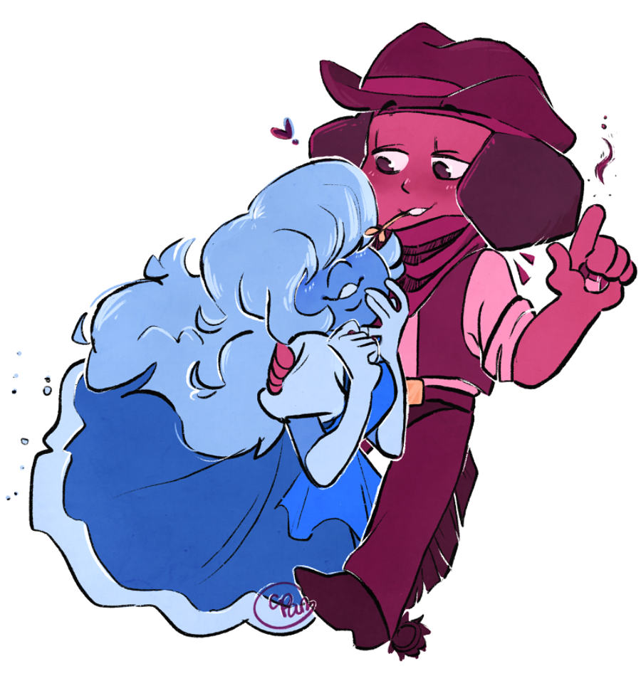 Ruby And Sapphire Speed PaintI just got Procreate and decided to draw my favorite couple!CPaz