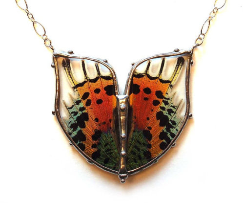 lesstalkmoreillustration - Handcrafted Glass Butterfly Pendants...