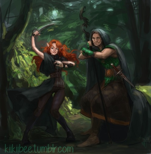 kiikiibee - commission of a mischievous half-elf recounting an...