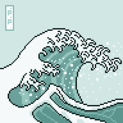 pipipipixel - I tried to draw the Great Wave of Kanagawa with...