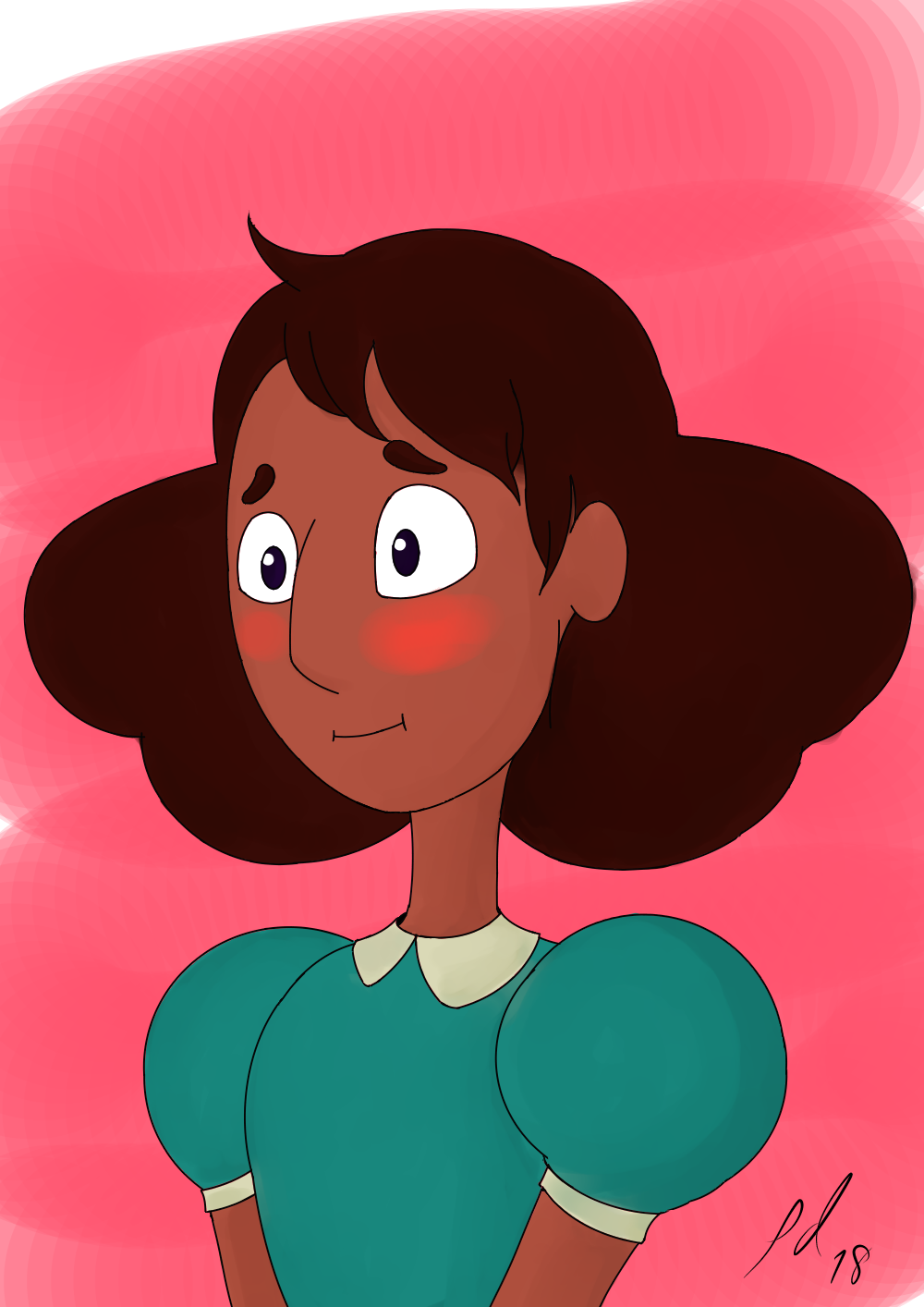 Connie (repost) ❤ it’s my first time color digitally.