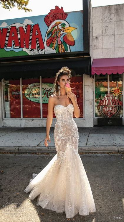 (via Berta Spring 2019 Wedding Dresses — “Miami” Bridal...