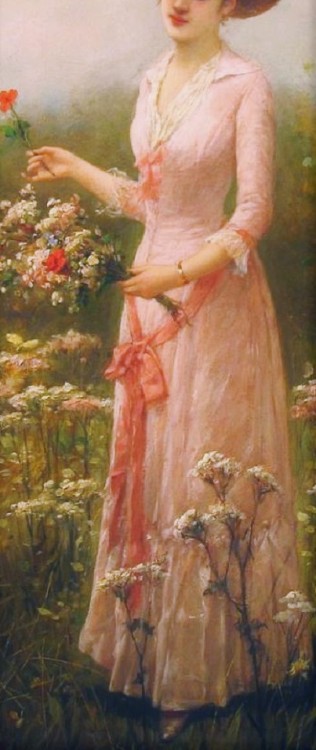 die-rosastrasse:✿ Ladies among flowers ✿Paintings by Wilhelm...