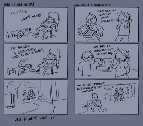 I moved this weekend and drew some dumb comics about it \(ouo)/