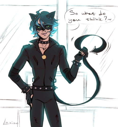 lunian:When you wanted to see your boyfriend in Chat Noir...