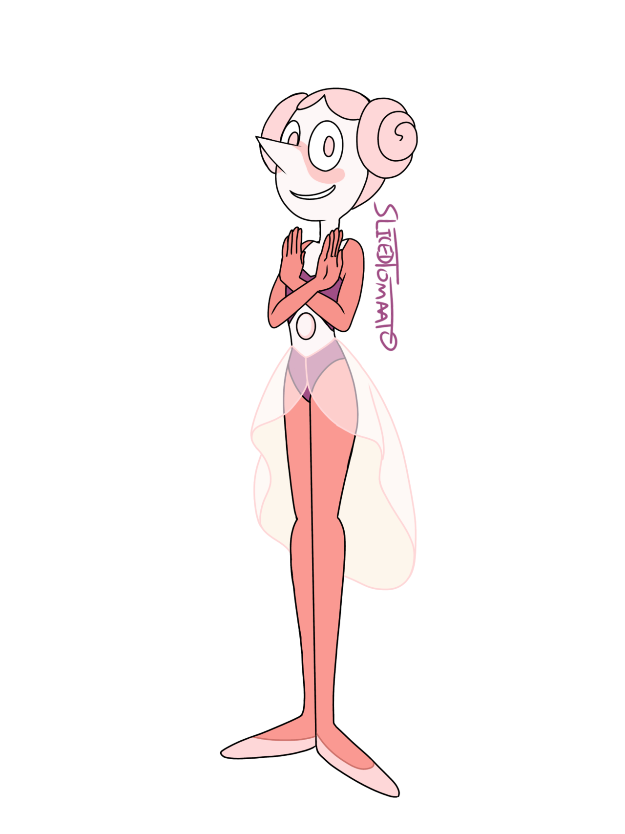 I’ve seen several people bring up the saturation on White Diamond’s pearl and I wanted to do some fan art cause I LOVE the whole Pink’s old pearl theory and I Love This Pearl so here it is ! *pst it’s...