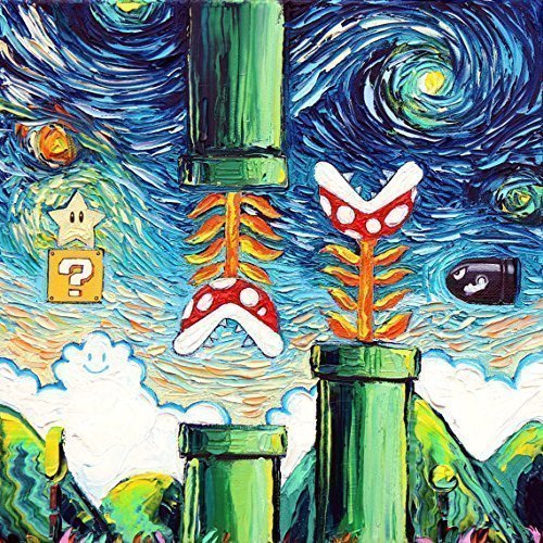 nintendo-stuff:Van Gogh x Super Mario Posters!
