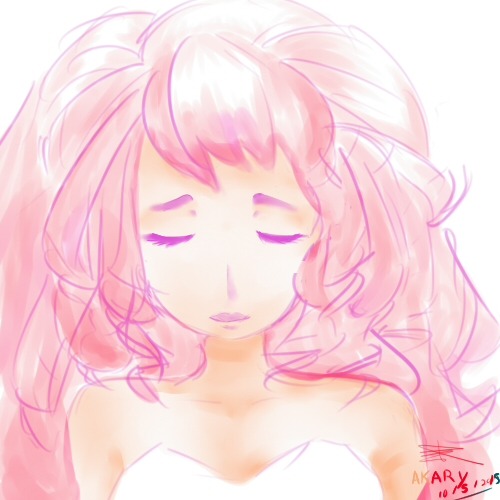 Really old drawing, one of the first i made in SAI of Roze Quartz