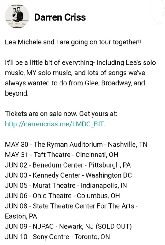 glee - Darren's Concerts and Other Musical Performancs for 2018 - Page 2 Tumblr_p7aulyh7D61wpi2k2o1_540