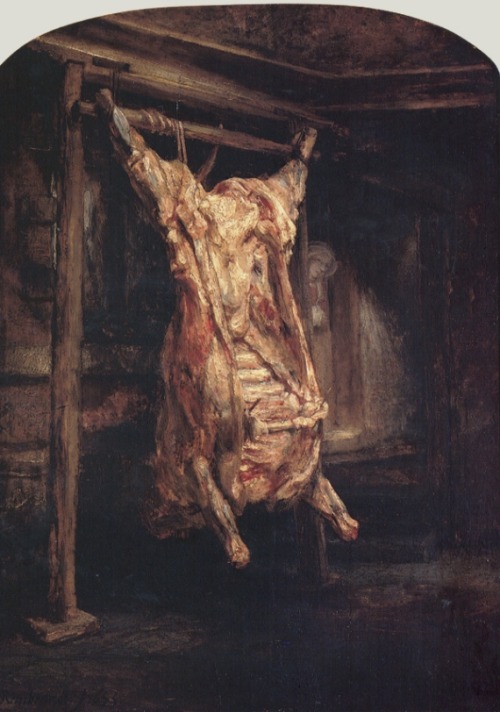 artist-rembrandt - The Carcass of an Ox, 1657, Rembrandt Van...
