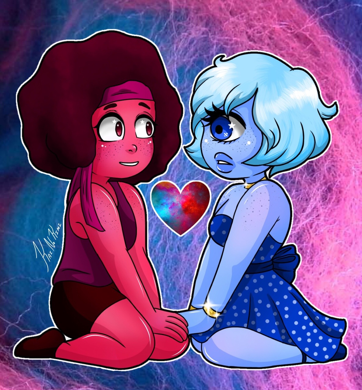 Ruby x Sapphire~ I’m probably going to make this a print