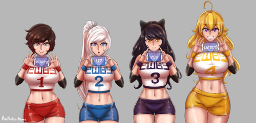 aestheticc-meme:Team RWBY gym clothes.Forgot to post these...