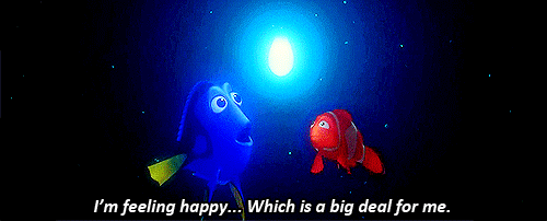 Dory y el padre de Nemo se sienten atraídos por una misteriosa luz