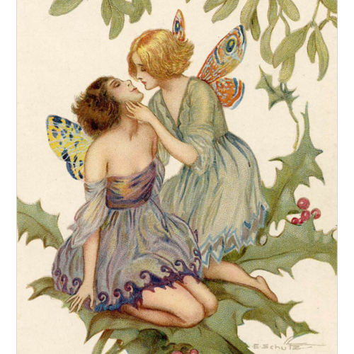 thefaeryhost - Erich Schütz  __  Two Butterfly Fairies Kissing...