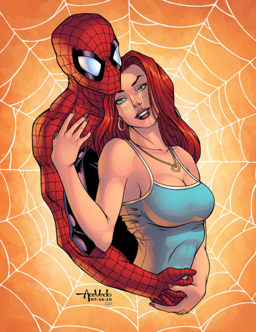 thespider-web - Spider-Man & Mary Jane by Jeremiah Skipper