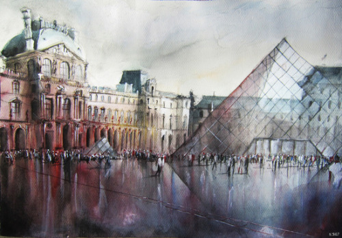 artsnculture - artsnquotes - Ethereal Watercolor Cityscapes  by...