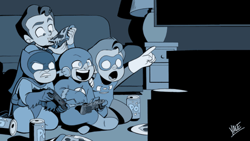 madebyabvh - Animated Boys NightOriginal illustration by Yale