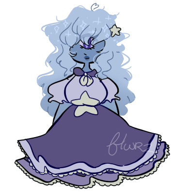 hi! i decided to redesign sapphire today !! ill also reblog this on @lapicritic ! notes on why i did this: i made her dress a lot more…elegant? i wanted her to be more elegant since sapphires in...