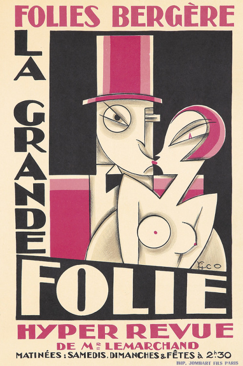 Folies Bergère / La Grande Folie. ca. 1927. Maurice Pico.13 5/8...
