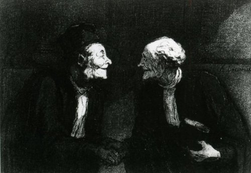 Two Lawyers the Handshake, Honore DaumierMedium:...