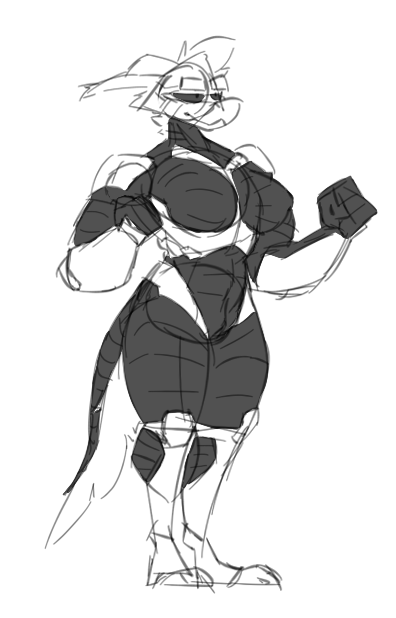 Another biomechanical robot lady I drew a bit back, figured I...