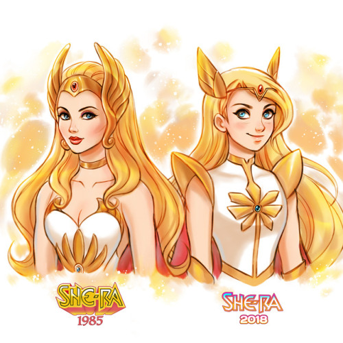 bella-tonks - daekazu - She-Ra from 1985 and She-Ra from 2018 -...
