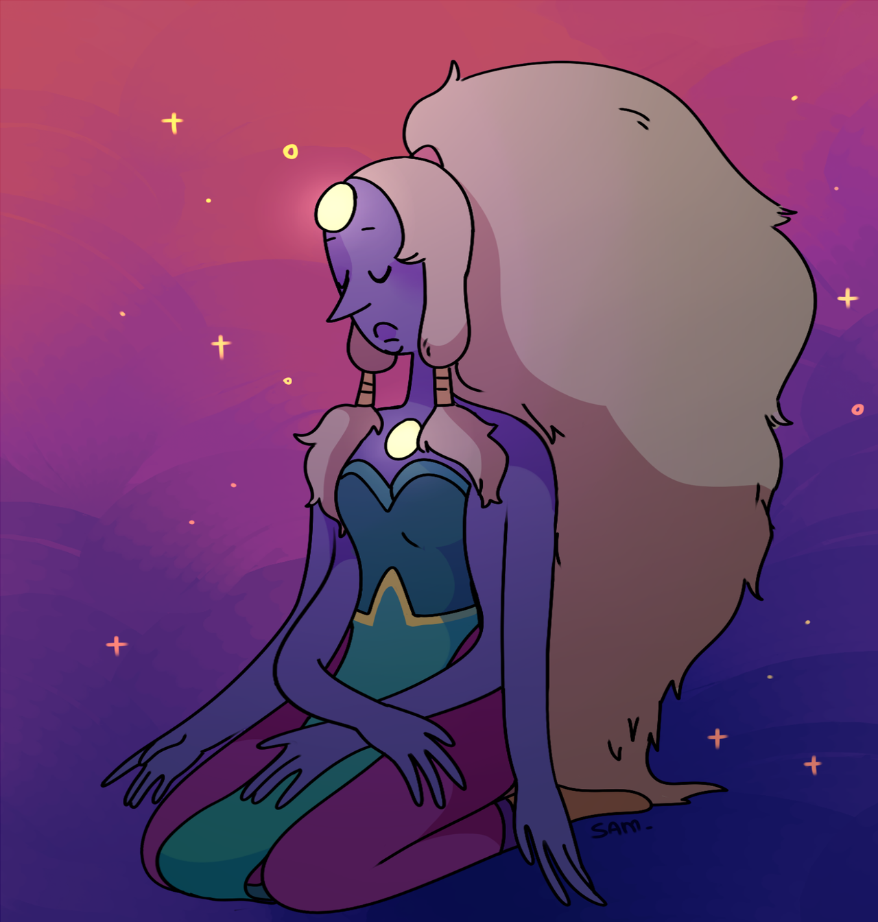 I’m trying with different art styles, so I draw Opal