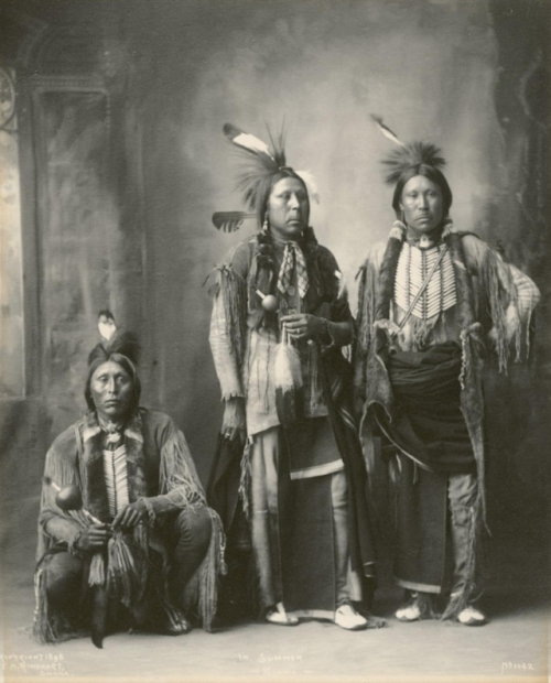 thebigkelu:Group portrait of three Kiowadelegates wearing...