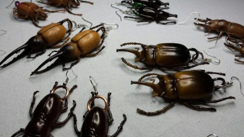 stagbug - littlealienproducts - Stag Beetle Earrings...