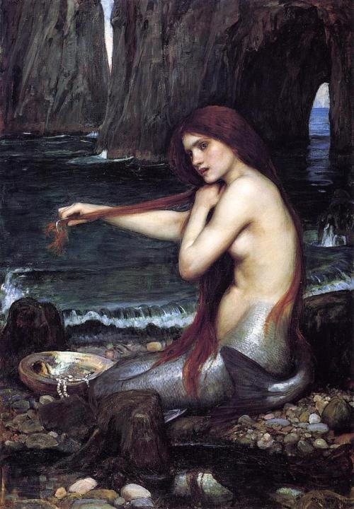 theartsyproject - John William Waterhouse, A Mermaid, 1900.