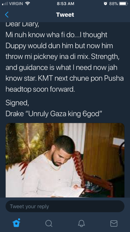 freshest-tittymilk - killmoncoochie - The best part of this Drake vs Pusha T beef is black...