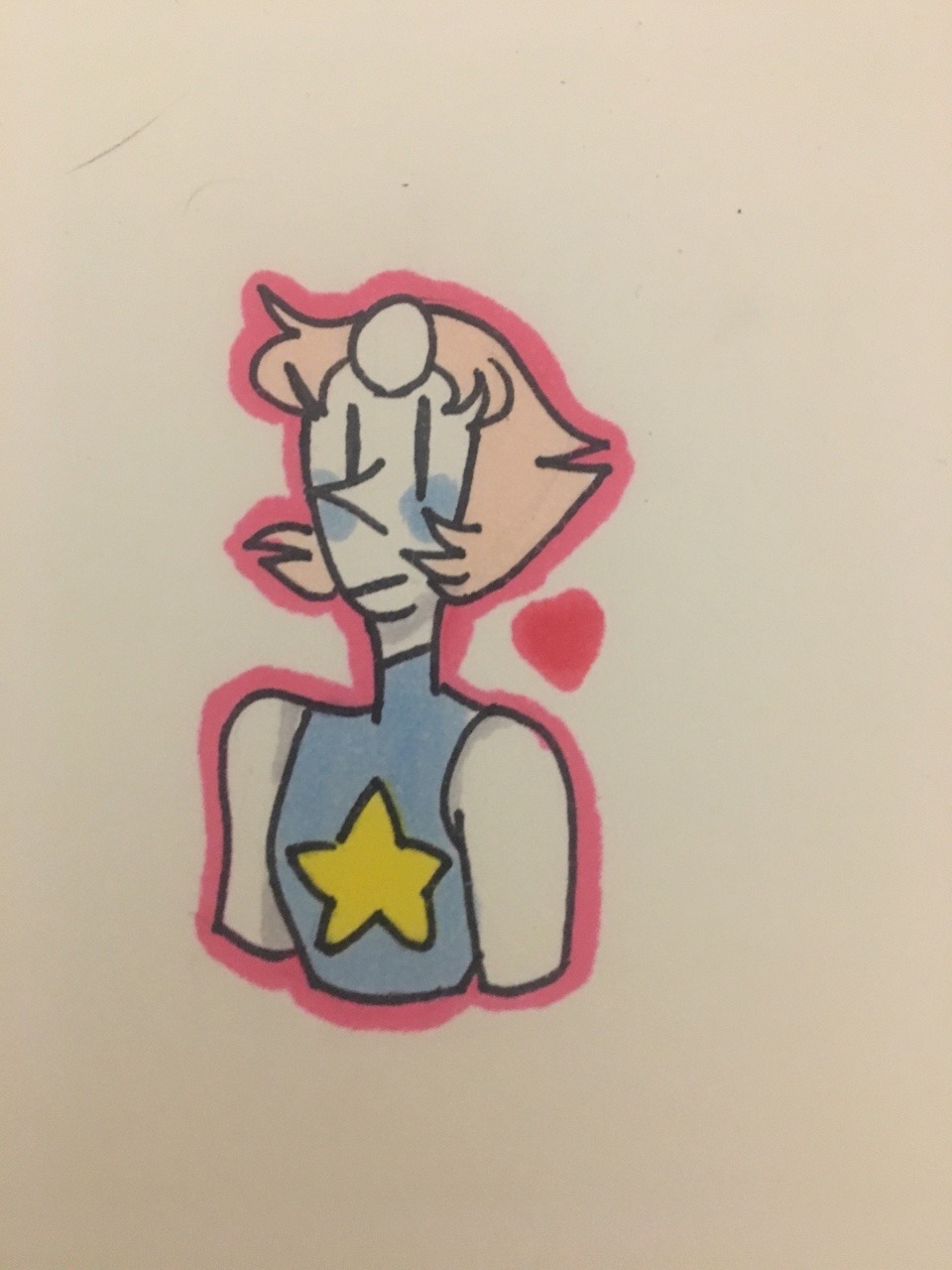 Hey news flash I love pearl. This was a small doodle that I decided to finish. The hearts sloppy but I don’t really care