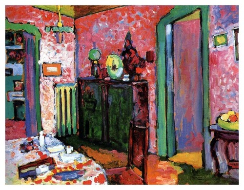 artist-kandinsky:Interior (My dining room), Wassily...