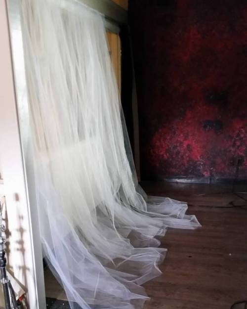 So that’s what 120 feet of sheer fabric looks like…...