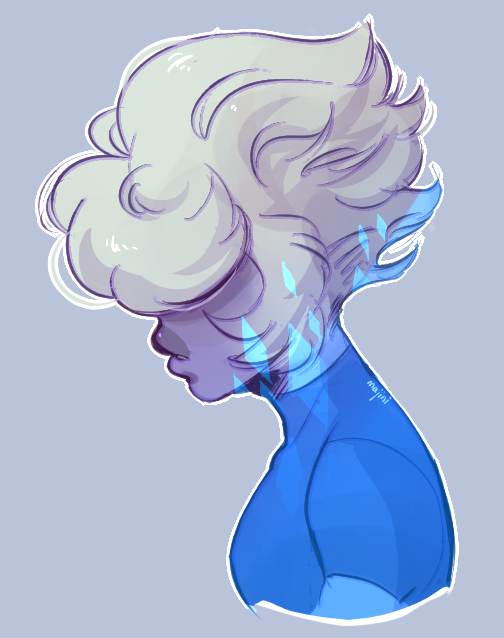 some sapphire with short hair (and cropped) i drew long time ago but that i just stumbled on today