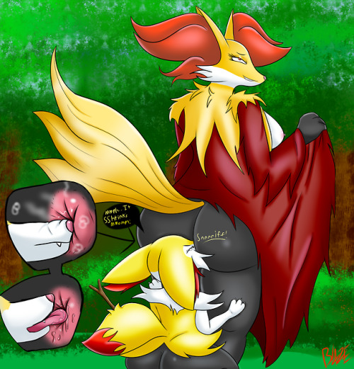 bxblazexd - Braixen Sniffing and licking her moms ass.Ill upload...