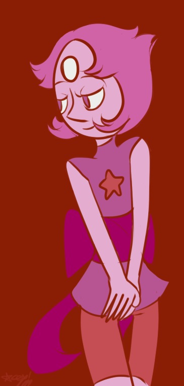 limited palette pearl using the lesbian flag colors bc i’m gay and i do what i want!! i think it came out pretty well, except for the hands but hands are fucking hard, what are u gonna do. shrug...