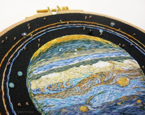 sosuperawesome - Solar System and Planets Embroidery, by...