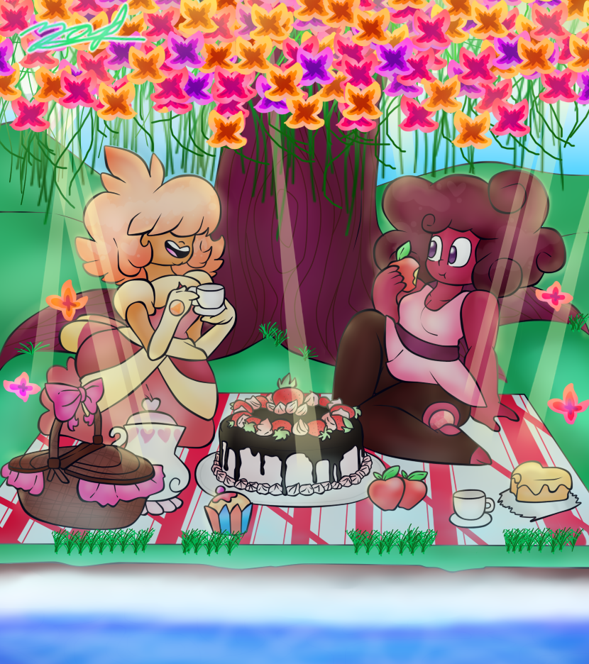 ~Padparadscha and Leggy~They are on a date and you can’t convince me otherwise! Hope you like it~