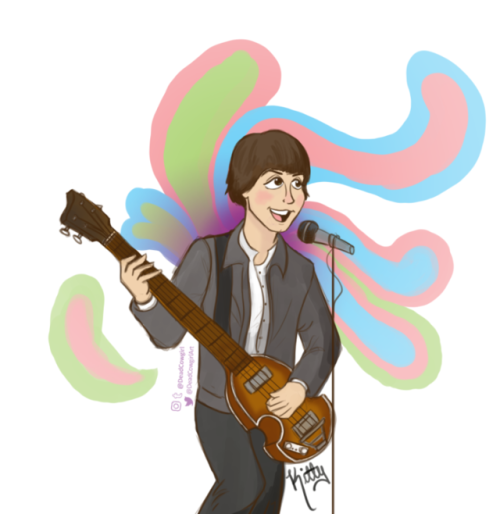 I drew a young Paul McCartney after seeing him in concert and...