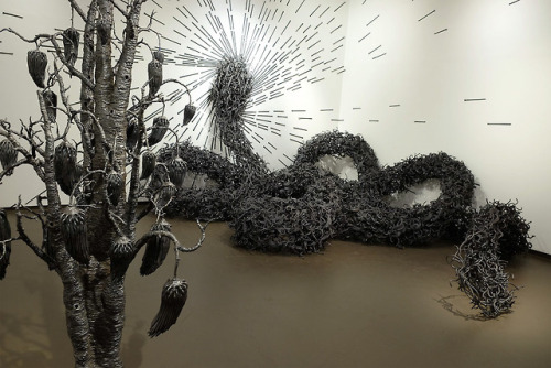 itscolossal - Writhing Organic Sculptures Formed from Nails by...