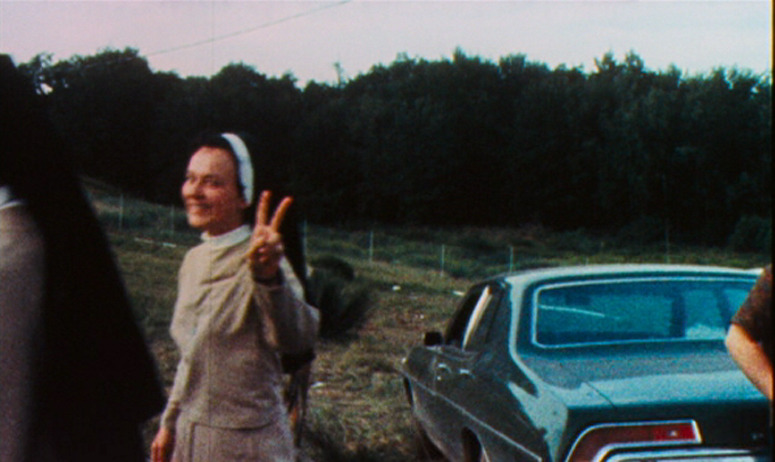 Image result for woodstock nun peace sign