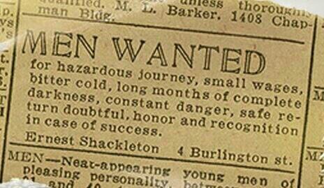 themaninthegreenshirt - Shackleton Expedition - Men wanted for...