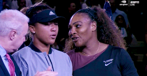 unpretty - angiekerber - Serena Williams comforting Naomi Osaka...