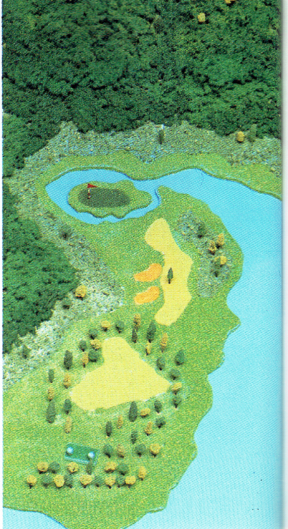 thevideogameartarchive - Golf course artwork from ‘Famicom...
