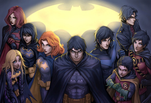 league-of-extraordinarycomics - Bat-Family by Quirkilicious