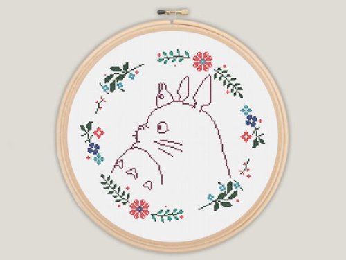 littlealienproducts - Totoro Cross Stitch...